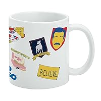 Ted Lasso Collage Ceramic Coffee Mug, Novelty Gift Mugs for Coffee, Tea and Hot Drinks, 11oz, White