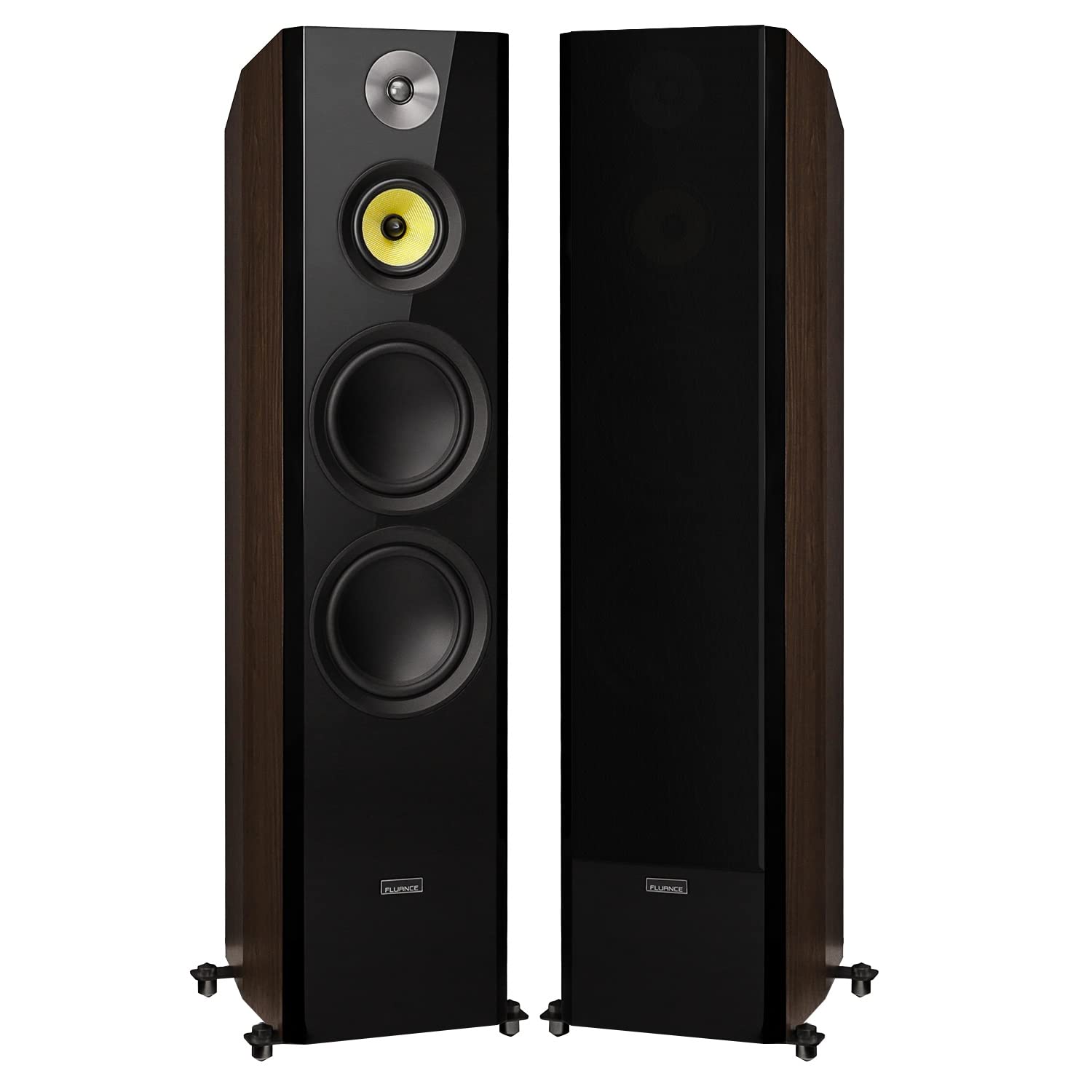Fluance Signature HiFi Surround Sound Home Theater 5.1 Channel Speaker System Including 3-Way Floorstanding Towers, Center Channel, Bipolar Speakers and DB10 Subwoofer - Natural Walnut (HF51WB)