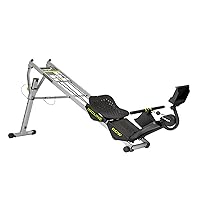 Ergonomic Foldable Incline Rowing Machine with 6 Resistance Levels for Over 20 Cardio and Strength Training Workouts, Black