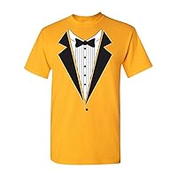 Tuxedo Bow Tie Adult DT T-Shirt Tee