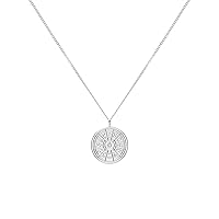 LUUK LIFESTYLE 925 sterling silver necklaces with pendants, modern design, jewellery for women, gift idea, fashion accessory, 20”, elegant vintage style, boho look, festival style, silver and gold