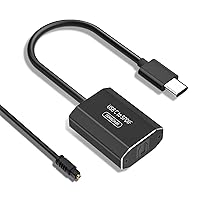 USB C to SPDIF Output Adapter&USB A to Optical TOSLINK Audio Adapter Hdiwousp Type C to Optical Audio Adapter with 192KHz/24bit DAC