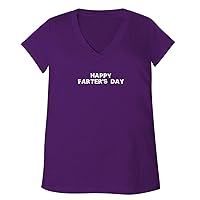 Happy Farters Day - Adult Bella + Canvas B6035 Women's V-Neck T-Shirt