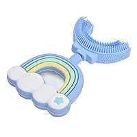 Cartoon Pattern U Shaped Toothbrush for Children, Food Grade Silicone, Teeth Fitting, Oral Health Care (6-12 years old)