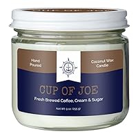 Company Handcrafted Candle | Natural Coconut Wax with Essential Oils | Cup of Joe Scent 9 oz | 50+ Hour Burn Time