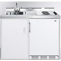 Summit C48EL Kitchen All in One Combination Unit, White