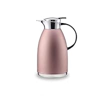 Insulation Coffee Pot, Food Grade 304 Stainless Steel Kettle, Large Capacity Kettle, Double Vacuum Thermos, Leak-Proof Kettle with Button, Tea, Hot Drinks,Pink