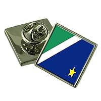 Mato Grosso do Sul Flag Lapel Pin Badge 18mm Square Select Gifts Pouch