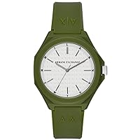 A|X Armani Exchange Women's Watch, Octagonal Three-Hand Watch for Women with Stainless Steel or Silicone Band