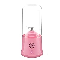 Portable Blender Electric USB Charging Mixer Juicer Machine 380ml Mini Food Smoothie Processor Hand Held Fruit Squeezer Juicer (Color : Pink)