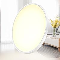 15.7inch LED Ceiling Light, 32W [320W Equiv] Nature White 4000K Flush Mount Ceiling Lights Fixture, 3800LM White Ceiling Lamp for Bedroom, Living Room, Kitchen, Office, Hallway