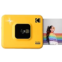 KODAK All-New Mini Shot 3 Square Instagram Size Bluetooth Instant Camera & Printer with 4PASS Technology - Yellow