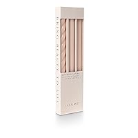 ILLUME Beautifully Done Unscented Assorted Candle Tapers 3-Pack, Blush Pink