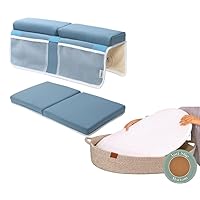 Comfortable Bath Kneeler and Elbow Rest Pad (Blue) + Moses Changing Basket with Anti Slip Bottom for Babies Bundle