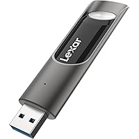 Lexar 256GB JumpDrive P30 USB 3.2 Gen 1 Flash Drive, External Storage, Up To 450MB/s Read/Write, Durable Metallic Design, Titanium (LJDP030256G-RNQNG)
