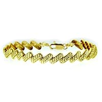 YELLOW GOLD BRACELET - THE DIAGONAL BRACELET - Gold Purity:: 10K, Bracelet Sizes:: 9