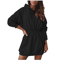 Faux Leather Jacket Women Sweater Dress Sexy Hooded Long-sleeved High Waist Thickened Siamese Sweater Dress