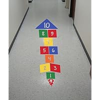 Hopscotch Rocket Classroom Floor Stickers - Sensory Path Floor Decals for Kids - Vinyl Sensory Walk Decals - Education Sensory Walking Path Stickers - Daycare & School Hallway Decor 1-10 or 1-20