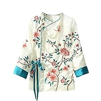Chinese raditional Clothes Embroidery Shirt Woman China Style Qipao Blouses Cheongsam Oriental Dress Hanfu