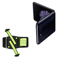 BoxWave Holster Compatible with Samsung Galaxy Z Flip - FlexSport Armband, Adjustable Armband for Workout and Running - Stark Green