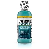 Listerine Cool Mint Antiseptic Mouthwash for Bad Breath, Travel Size 3.2 Ounces - Case of 24