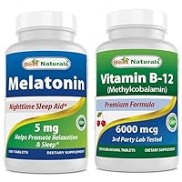 Best Naturals Melatonin 5 mg & Vitamin B12 6000 mcg