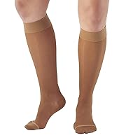 Ames Walker AW Style 16 Sheer Support 15-20mmHg CT Knee High Stockings Black Large Wide