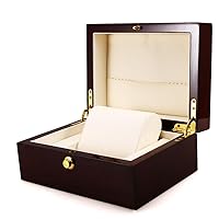 Wooden Watch Box with Locking Mechanism, Small Display Case for Watches and Jewelry, High-Grade Lacquered Wood Gift Box