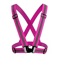 High-Visibility Adjustable Safety Vest with Reflective Straps for Night Activities
