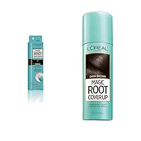 L'Oreal Paris Magic Root Precision Gray Cover Brush, Spray for Dark Brown Hair Touch Up, Conceals Roots in Seconds