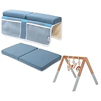 Comfortable Bath Kneeler and Elbow Rest Pad (Blue) + Wooden Play Gym Bundle