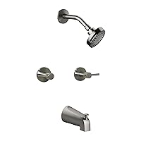 Design House 595736-SN Eastport 2-Handle Tub and Shower Faucet, Satin Nickel