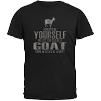 Animal World Always Be Yourself Goat Black Youth T-Shirt