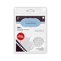 Scrapbook Adhesives by 3L, Permanent Small Pre-Cut 3D Foam Squares, White, x 1/4-Inch (Pack of 308)
