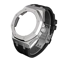 4RD Gen Casioak MOD Kit for GA2100 GA-2100 2110 Metal Watch Case Stainless Steel Bezel Rubber Strap Watchband