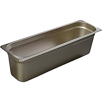 Carlisle FoodService Products Durapan Long Steam Table Pan for Catering, Hotel, and Restaurants, Stainless Steel, 1/2 Size 6 Inches Deep, Silver, (Pack of 6)
