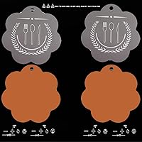 Silicone Induction Cooktop Mat While Cooking 4 pieces 25cm Flower Shap Induction Cooker Mat