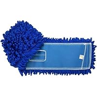 18 Inch Microfiber Dust Mop, Small Washable Commercial Dust Mop, Sweeper, Janitorial Dust Mop Head Replacement, Push Mop Broom, Blue