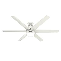 Hunter Fan Company 51476 Solaria Ceiling Fan, 60, Fresh White