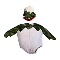 Baby 2 Piece Dinosaur Egg Halloween Costume Boys Girls Long Sleeve Romper Cartoon Party Cosplay Set