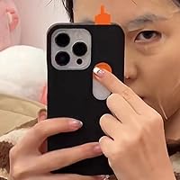 3D Printed Sliding Middle Finger Phone Case Toy,Creative Friendly Gesture Case Toy Model for iPhone 15/14/13,Easy to Hold,Shockproof,Full Body Good Protection (Color : Black, Size : for iPhone 14 Pr