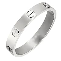 Love Rings Titanium Steel Promise Best Gifts for Men Women Girls Wedding Engagement Valentine's Day Mother's Day Father's Day