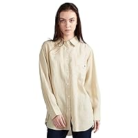 Tommy Hilfiger LS WW37987 Women's Top Shirt Blouse Casual Long Sleeve T Men's Sportswear Navy Beige White Navy Blue
