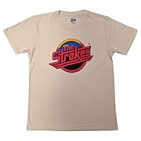 The Strokes T Shirt Red Band Logo Official Unisex Natural
