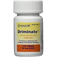 Driminate Generic for Dramamine Motion Sickness 50 mg Anti Nausea 100 count