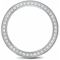 Ladies .70CT Bead Set MOISSANITE Diamond Bezel Compatible with Rolex DATEJUST 26MM 69160, 69190, 79160