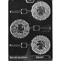 Cybrtrayd 70th Lolly Chocolate Candy Mold with Exclusive Cybrtrayd Copyrighted Chocolate Molding Instructions