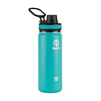 Takeya Originals 18 oz Vacuum Insulated Stainless Steel Water Bottle with Straw Lid, Ocean