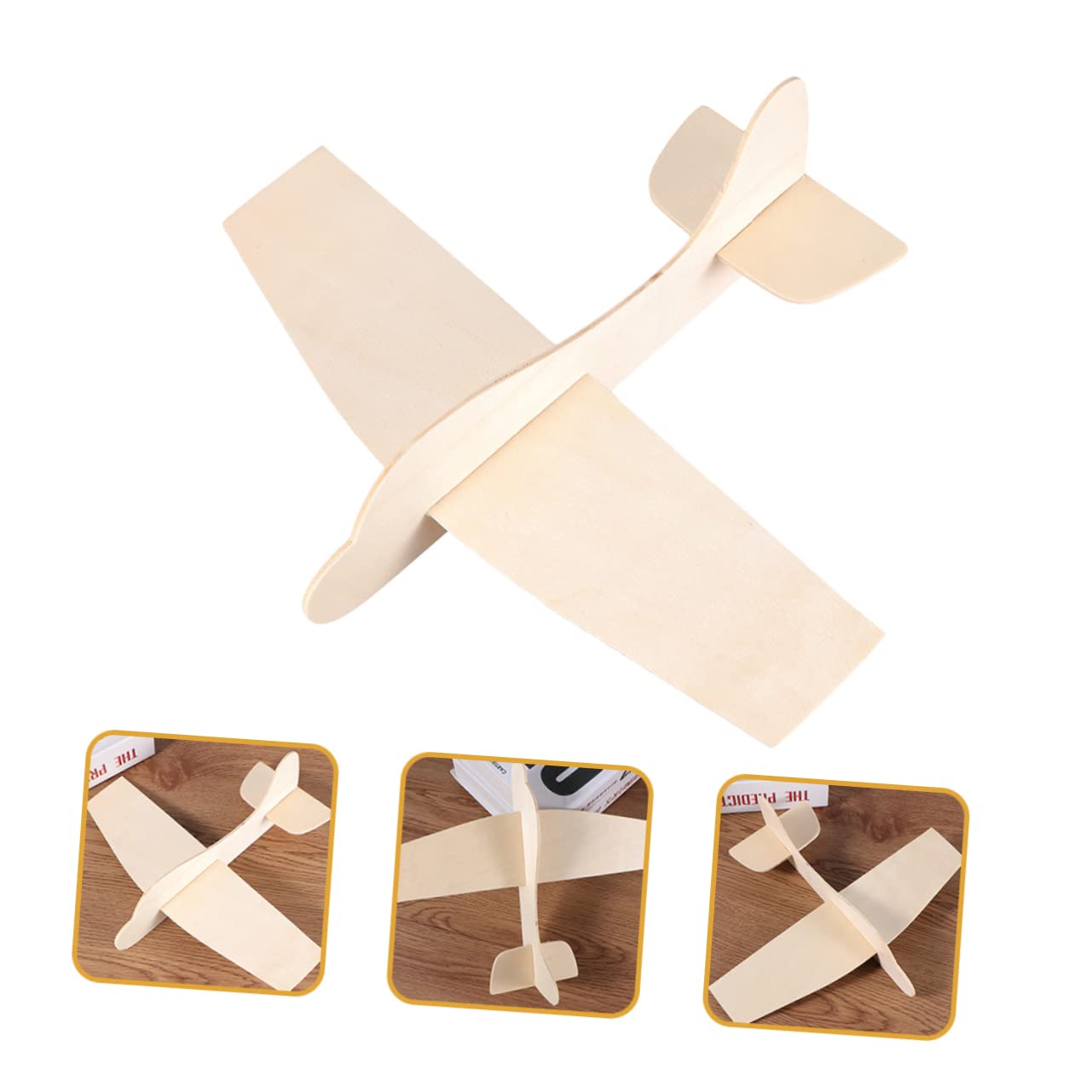 ERINGOGO 20pcs Blank Wood Aircraft Kid Toys Assembly Planes Wood Planes to Paint Kids Toys in Bulk Planes for Kids Balsa Wood Airplane Kits 3D Puzzles Child Skeleton Accessories