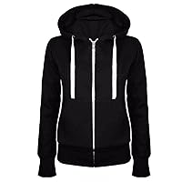 ZunFeo Womens Hoodies Full Zip Up Casual Long Sleeve Hooded Sweatshirts Drawstring Casual Fall Jackets with Pocket 2023